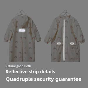 Impermeable para Niños con Espacio para Mochila, Poncho Largo Impermeable y Cortavientos para Niños y Niñas, Tela de Poliéster Pongee - Product Image 3