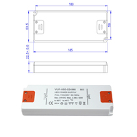 Alimentation électrique pour bande LED ultra-fine de type C, 110 V, 220 V vers 24 V, 12 V, 45 W, 48 W, 50 W, transformateur ETL SAA