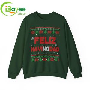 Хлопковая толстовка унисекс с графическим принтом и надписью, рождественская, с круглым вырезом, из плотного хлопка - Product Image 3