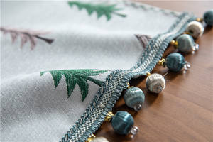 Chemins de <span class=keywords><strong>table</strong></span> en chenille vintage pour le Nouvel An, chemins de <span class=keywords><strong>table</strong></span> jacquard personnalisés pour les fêtes, chemins de <span class=keywords><strong>table</strong></span> pour les anniversaires, chemins de <span class=keywords><strong>table</strong></span> pour les fêtes de Noël - Product Image 3