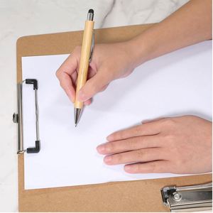 Bolígrafo Ecológico de Bambú, Nuevo Artículo de Papelería para Oficina, Regalo Empresarial, Bolígrafo de Madera con Punta de Titanio y Tecnología Táctil - Product Image 6