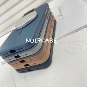 Pour iPhone 16 Pro Max Business Phone Case-Matériau de qualité supérieure, motif quadrillé, magnétique, grande <span class=keywords><strong>d</strong></span>écoupe, tissu intérieur - Product Image 3