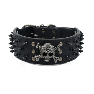 Custom Luxury <strong>Dog</strong> <strong>Collar</strong> With Skull Design And Bite-Resistant Rivets,Heavy-Duty <strong>Dog</strong> Neck <strong>Collar</strong> For Large Breeds Accessories - Product Image 3