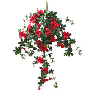 Guirlande murale d'azalées 80 cm, fleur artificielle en soie, décoration pour mariage, maison, extérieur - Product Image 5