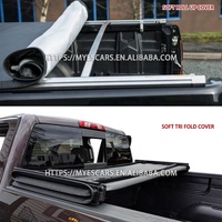 Couverture de benne de pick-up personnalisée en alliage d'aluminium étanche, souple, enroulable, rigide, pliable en trois parties, rétractable et verrouillable