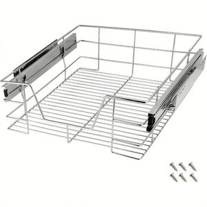 Heavy Duty Metal Pull Out Cabinet Organizer Extendable Sliding Slide Out Pantry <b>Shelves</b> Storage No Punch for Kitchen - Product Image 1