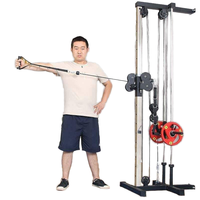 ZJFIT Station de musculation murale en acier pour la maison, système de poulies double réglable, multifonction, 30 kg