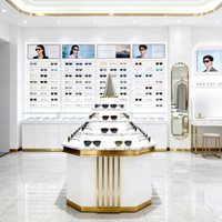 Meuble de présentation moderne et personnalisé pour lunettes de soleil, décoration de magasin de mode, mobilier de magasin d'optique, vitrine de présentation, design d'intérieur de magasin de lunettes