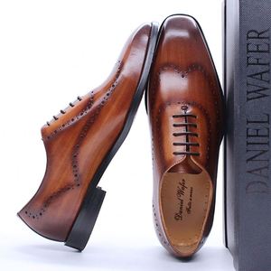 Zapatos Oxford de Vestir para Hombre Personalizados, Elegantes, Hechos a Mano, Formales, de Color Sólido, de Cuero Vacuno Genuino, de Alta Calidad, para Oficina - Product Image 6