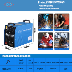 Machine à souder portative à l'arc, triphasée 380V ZX7-400A, en promotion, utilise la technologie de contre-variateur la plus avancée - Product Image 3