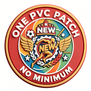 One PVC Patch 3D Embossed Circle Custom Stick-On Patch for Gifts - Product Image 6