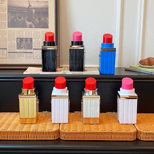 Sac à main en acrylique noir pour femme, forme flacon de parfum <span class=keywords><strong>Paris</strong></span>, sacs de soirée, sacs à bandoulière chaîne, sacs messager vintage, sacs à main style rouge à lèvres pour banquet - Product Image 2
