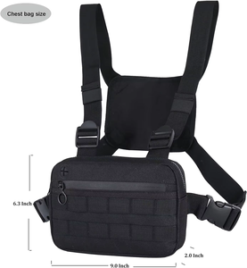 Outdoor Utility Tactical <span class=keywords><strong>Vest</strong></span> Camouse Pouch <span class=keywords><strong>Holster</strong></span> Draagbare Nylon Sportborst Tas Rits Sluiting Modieuze Nationale Stijl - Product Image 5