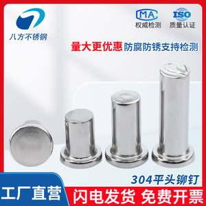 304 Stainless Steel Flat Head Rivets Gb109 10 12 14 16 20mm Hammered Type Solid Rivets For Construction Industry - Product Image 2