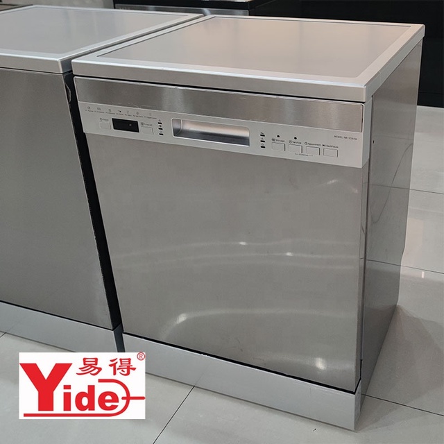 Silver Black Intelligent Kitchen Appliances Powerful DC 1850 W Consumption Dish Washer with Steel Plastic Door