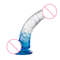 Vente en gros de Godemichés réalistes en gelée avec ventouse pour plaisir anal et vaginal, jouets sexuels pour adultes, et moules de godemichés réalistes de grande taille pour femmes et hommes