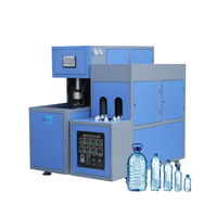 Máquina para fabricar botellas de PC de una sola cavidad, máquina semiautomática de moldeo por soplado y estiramiento de botellas de plástico a la venta