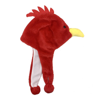 Chapeaux Mascottes Personnalisés en Peluche en Forme de Poulet Rouge Mignon avec Cache-Oreilles pour la Promotion de Restaurants, Événements de Food Truck, Gorros, Bonnets en Gros