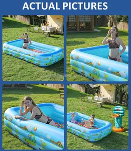 Engrosamiento plegable piscina inflable calidad PVC verano al aire libre piscina de baño piscina inflable