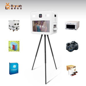 Cabina de aire abierto portátil, 21,5 pulgadas, espejo mágico, fotomatón de aluminio, para compartir en Ins, <span class=keywords><strong>Facebook</strong></span>, etc. - Product Image 1