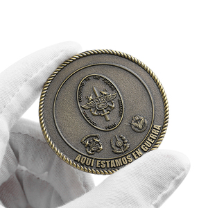 中国制造商定制硬币双面印刷锌合金金属硬币仿古黄铜模具冲压3D标志纪念品硬币 - Product Image 2