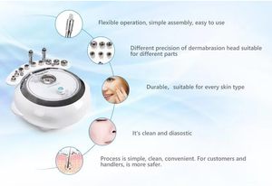 Machine de microdermabrasion <span class=keywords><strong>Jet</strong></span> d'oxygène lueur <span class=keywords><strong>diamant</strong></span> Dermabrasion outils de soins de la peau poudre sous vide en cristal pour le nettoyage du visage - Product Image 4