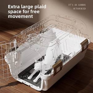 Portador de mascotas de material ABS portátil con certificado CE, cierre de botón, jaula de envío para perros y gatos, caja de avión, uso en coche y avión - Product Image 4