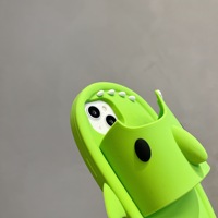 Mignon 3D Dessin Animé Requin Pantoufles Téléphone étui pour iphone 16 15 14 13 12 11 Pro Max Drôle Couverture En Silicone Souple