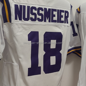 ギャレットヌスマイヤーホワイトを出荷する準備ができました最高品質のステッチッチカレッジフットボールジャージー - Product Image 1