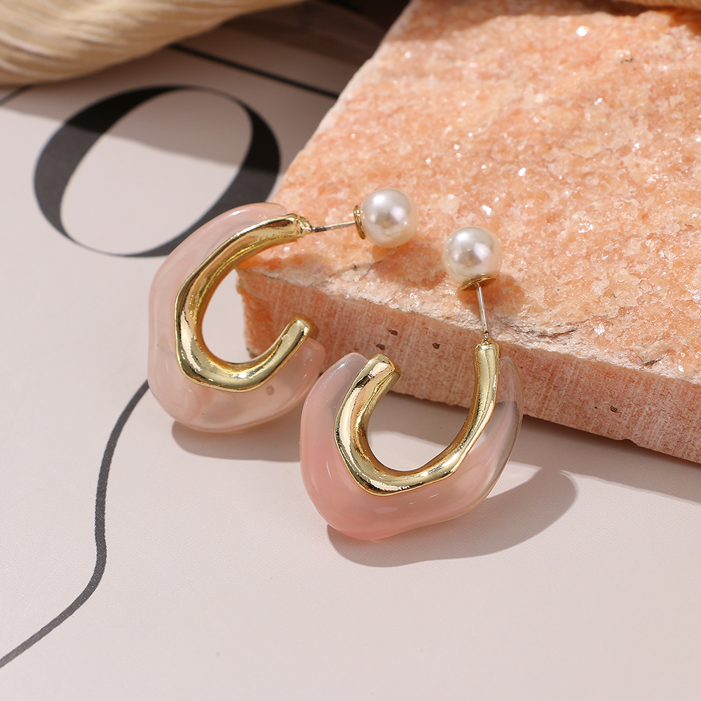 resin earrings acrylic hoops