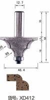 Fraise diamantée brasée haute performance de 58 mm avec roulement - Compatible CNC pour le fraisage de pierre et de finition |   OEM/ODM disponible