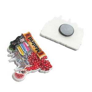 Imán de Refrigerador Personalizado de Resina UV 3D con Diseño de <span class=keywords><strong>Madrid</strong></span>, España, Recuerdo Turístico de España, Imán de Refrigerador con Diseño de Lugares Emblemáticos de <span class=keywords><strong>Madrid</strong></span>, España - Product Image 1