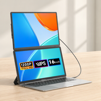 Moniteur d'extension d'ordinateur portable 2026 N2 amélioré, 16 pouces IPS LCD FHD 1200P, rotatif à 360°, support détachable et réglable, pour ordinateurs portables de 13 à 17,5 pouces, Plug & Play