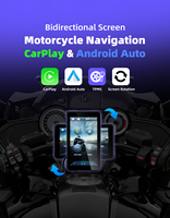 Support magnétique amovible antivol 5 pouces compatible CarPlay sans fil et Android Auto, avec navigation intelligente TPMS pour moto