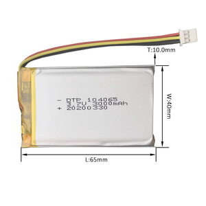 OEM パウチ型リチウムイオン電池 充電式 3.7V <span class=keywords><strong>3000mAh</strong></span> リポポリマー電池 - Product Image 2