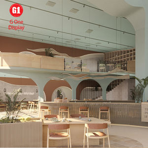 Étagères de boulangerie modernes et personnalisées, mobilier de boulangerie, vitrine à pâtisserie et à pain avec éclairage LED - Product Image 1