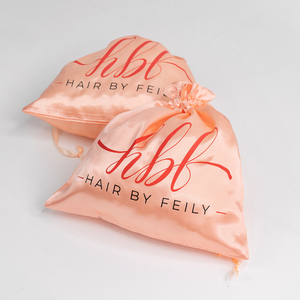 ถุงผ้าไหมพิมพ์โลโก้สั่งทำพิเศษสำหรับบรรจุภัณฑ์ของขวัญ เครื่องสำอาง อัญมณี ถุงใส่ผมแบบมีเชือกผูก ถุงกันฝุ่นสำหรับวิกผม ถุงผ้าซาติน - Product Image 5