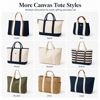 Sac fourre-tout en toile de coton robuste de 16 oz avec doublure en toile 210D, poignée en cuir PU de luxe et boucle magnétique durable