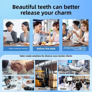 Bandes blanchissantes pour dents humides 3D 5D, ajustables en teinte bleu et blanc, 7 paires (14 feuilles) - Product Image 4