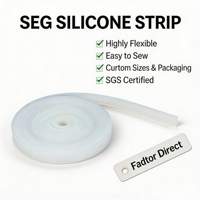 Bande de fixation en silicone et TPE écologique pour système de tissu tendu - Bande de canal SEG durable