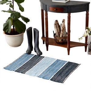 Alfombras de Trapo Chindi de Algodón ITHL, Alfombras Indias Modernas Ecológicas, Impermeables, Reversibles, para Interiores y Exteriores, Conjuntos de Alfombras Económicas de Gran Valor - Product Image 1