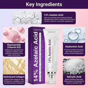 Crema OEM Personalizada de Marca Privada para el Cuidado de la Piel Facial, Tratamiento para el Acné, Crema Facial Antienvejecimiento con Ácido <span class=keywords><strong>Azelaico</strong></span> al 14% - Product Image 2