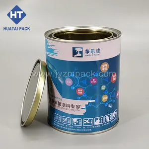 Tin Can For Paint 150ml /250ml/1 Pint/ 1 Quart/ 1 Gallon /silver Empty Metal Tin Can Round Paint Container Glue Bottle For Sale