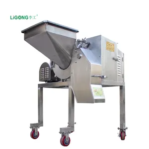 Ligong automatische Gemüse- und Obstschnittmaschine Kokosnuss-Ziegelmaschine Zierplatte Frucht-Schneide-Ziegelmaschine