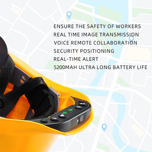 <span class=keywords><strong>Casque</strong></span> de sécurité industriel connecté en ABS, <span class=keywords><strong>casque</strong></span> de sauvetage intelligent avec design à fentes et diffusion vidéo en direct - Product Image 4