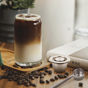 Imutfak 2022 yeni ürün doldurulabilir uyumlu kahve filtresi kapsül bakla kullanımlık paslanmaz çelik kahve kapsülleri - Product Image 5