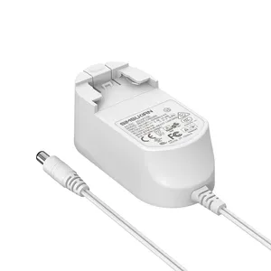 UL62368 dc12 1a white switch kc huizhou ac12v 1a 30w changeable plug power adaptor 12v 2a interchangeable