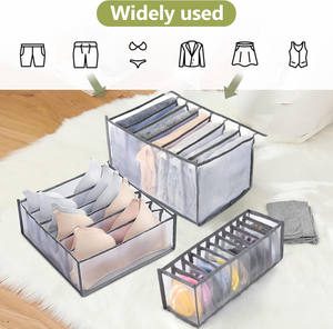 Nuevo Organizador de Ropa Plegable de Nailon Rectangular para Cajones, para Ropa Interior, Sujetadores, Calcetines, Jeans, con Diseño Multifuncional - Product Image 3