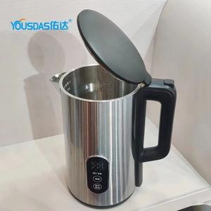 New Arrival Double Wall <b>Keep</b> <b>Warm</b> Function with Touch Display Modern Black Large Capacity <b>Kettle</b> 1.8l Oem - Product Image 2