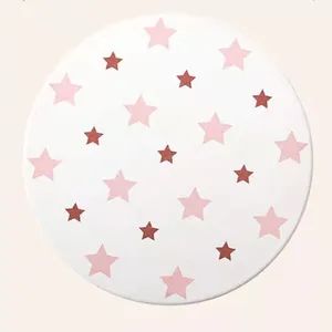 粉色星水磨石花卉系列厂家直销供应商定制印花杯垫饮料陶瓷方形杯垫